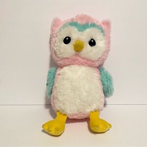 Bass Pro Shop Owl Plush Pink Teal Plush Aurora Baby  Stuffed Animal 10” Toy